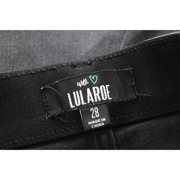 LuLaRoe Jeans Size 28 Black Stretch Denim Skinny Ankle Slimming Comfort Mid Rise - Picture 11 of 12